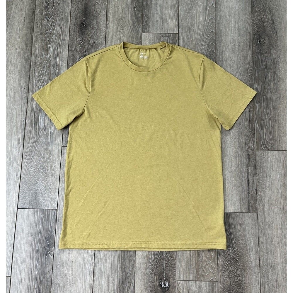 Z By Zella Yellow Crewneck Short Sleeve Tee Mens Sz Medium Polyester Blend